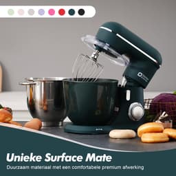 SnelShoppen - Kitchen in the Box Keukenmachine 1300W, 10 Snelheden, 4.5L + 5L Mengkommen, Elektrische Standmixer met Garde, Klopper en Deeghaak in Don — thumbnail 2