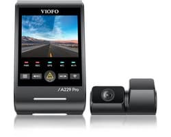 VIOFO A229 Pro Tele 2CH - Dashcam - 4K + 2K Telecamera - 4x Optische Zoom - Sony STARVIS 2 - HDR Nachtzicht - GPS - 5GHz WiFi - Parkeermodus