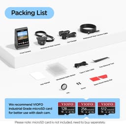 VIOFO A229 Ultra-W 2CH - Dashcam - Dual 4K voor & achter - Sony STARVIS 2 - Waterdichte achtercamera IP67 - GPS & Dual-Band Wifi - HDR Nachtzicht - Parkeermodus met Buffer - Voice Control - USB-C - Tot 512GB microSD — thumbnail 4