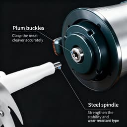 Compacte Keukenmachine - Voedselhakker Vleesmolen - Moeiteloos Koken - Krachtige 500W Motor - 5L Roestvrij Staal - Zilver — thumbnail 5