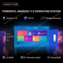 Alincoo - D7W - Beamer - Projector Beamer - Mini Meamer - Full HD 1080P - 1920x1080dpi - Automatische focus - 5G - met WiFi - 1300 Lumens - Wit — thumbnail 3