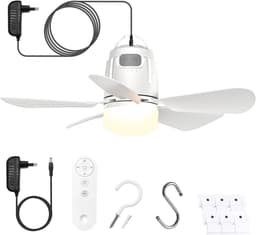 Plafondventilator met Licht 50 cm – Stil – Dimbare LED 3000-6500K – 4 Snelheden – Afstandsbediening — thumbnail 1