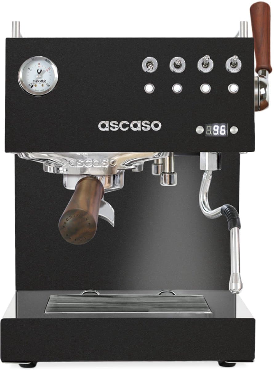 Ascaso Steel Duo Plus Espresso machine, semi-pro - Zwart/Hout — afbeelding 1