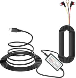 Mini USB Dash Cam Hardwire Kit 12 V-24 V naar 5 V/2,5 A voor time-lapse-opname/24 uur parkeermonitor Converteert Auto Dash Camera-oplader 320 cm kabelset met laagspanningsbeveiliging — thumbnail 2