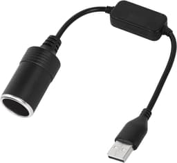 SnelShoppen - USB-A Plug naar 12V Auto Sigarettenaansteker Socket, Voltage Verhoger Converter Kabel voor Dashcam, Elektronische Hond, 5V naar 12V, 0.8 — thumbnail 1