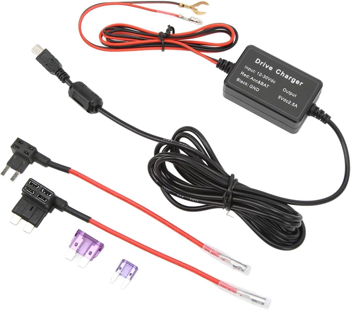 Dashcam Hardwire Kit 3,2 M - Harde Draadset 12V-30V - Voor Dashcam en Radardetector - Eenvoudige installatie - ShopVlot — afbeelding 1