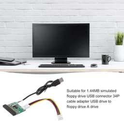 Floppy Disk Reader - Externe Schijfstation Adapter - Data Overzetten - Plug and Play - 144 MB - Meerkleurig — thumbnail 4