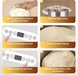 Deegmaker 7 liter - RVS - automatische fermentatiefunctie - ideaal voor thuisbakkers - ShopVlot — thumbnail 3