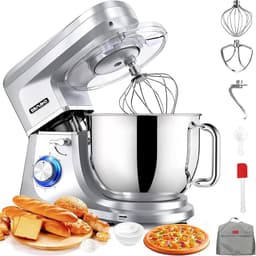 Keukenmachine - Mixer Deegmaker - Bakken en Mixen - Krachtige 1800W Motor - 7.2 Liter Kom - Zilver — thumbnail 1