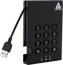 Externe Harde Schijf - Draagbare Opslag - Veilige Data Opslag - Hardware Encryptie - 500GB - Zwart — thumbnail 1