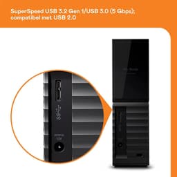 Externe Harde Schijf - Opslagapparaat - Bestanden Opslaan - Hardware Encryptie - 8 TB - Zwart — thumbnail 5