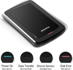 Externe Harde Schijf - Opslagapparaat - Bestanden Opslaan - Hoge Capaciteit - 2 TB - Zwart — thumbnail 2