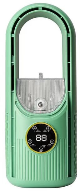 Ventilator - Bureauventilator bladloos - 6 snelheden - USB verneveling timer - Draagbaar - Groen — thumbnail 1