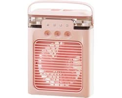 Persoonlijke Aircooler | Portable Air Conditioner, 3‑in‑1 Verdampingskoeler, bevochtiger en luchtreiniger, bureau‑ventilator met 7‑kleuren LED‑nachtlamp, USB‑voeding voor kantoor, thuis en reizen