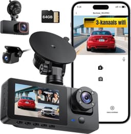 QORA® Dual Dashcam - Dashcam Voor Auto 1080p - Voor en Achter Camera – Zwart - 11cm x 2cm x 6cm; 300 g — thumbnail 1