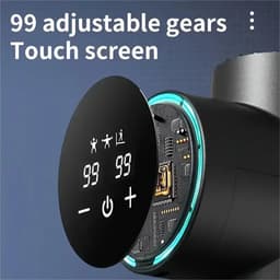 Massagegeweer - Spierpistool - Herstel Na Sport - 99 Intensiteit Niveaus - 1.3 kg - Grijs — thumbnail 5