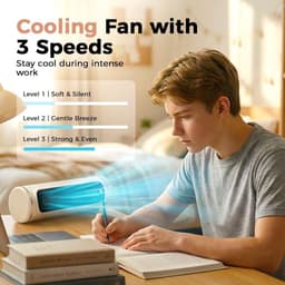 KZQ Draagbare torenventilator wit met 3 snelheden, horizontaal en verticaal instelbaar, geschikt voor kantoor, woonkamer en slaapkamer — thumbnail 3