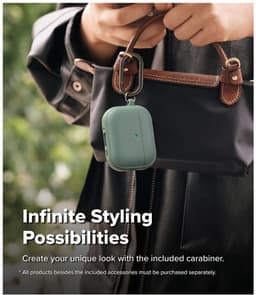 Ringke Onyx Magnetic Hoesje Geschikt voor Apple AirPods Pro 3 - Groen — thumbnail 4