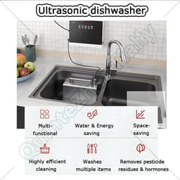 Draagbare Vaatwasser - Keuken Reiniger - Efficiënt Afwassen - Multifunctionele Reiniging - 360W Vermogen - Zilverkleurig — thumbnail 4