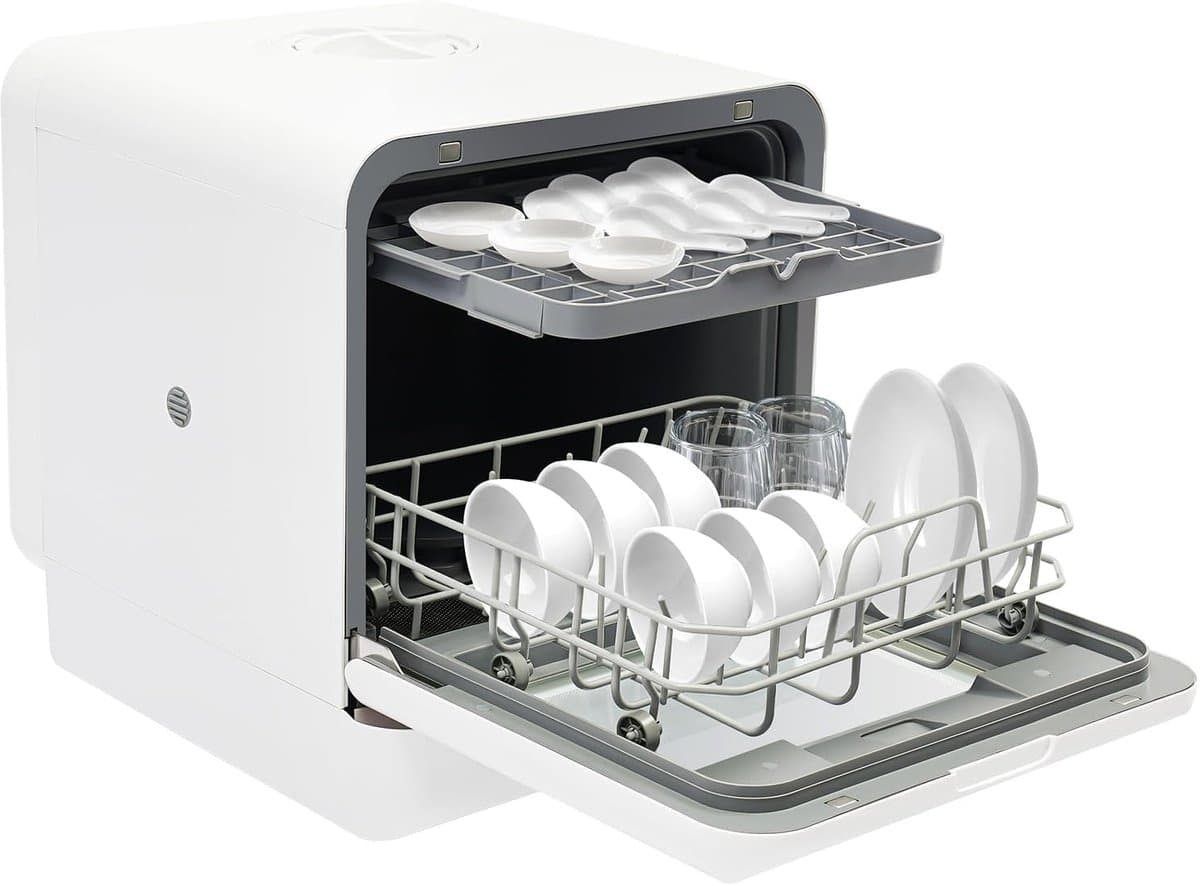 Mini vaatwasser - Kleine vaatwasser - Snel afwassen - Heteluchtdrogen - 45 cm - Wit — afbeelding 1