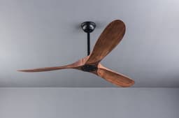 HAUSS SPOLE Ventilator – 52 Inch Zonder Licht Met 6 Snelheden – 132 Cm – ABS – Zwart En Donker Walnoot – Voor Binnen En Buiten – Met Afstandsbediening — thumbnail 2