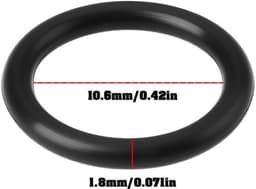 O-ring 10,6 * 1,8 mm - 2 Stuks - Fluororubber - Compatibel met John Deere - Brandstofsysteem - Uitstekende hitte- en oliebestendigheid - Afdichtring — thumbnail 5