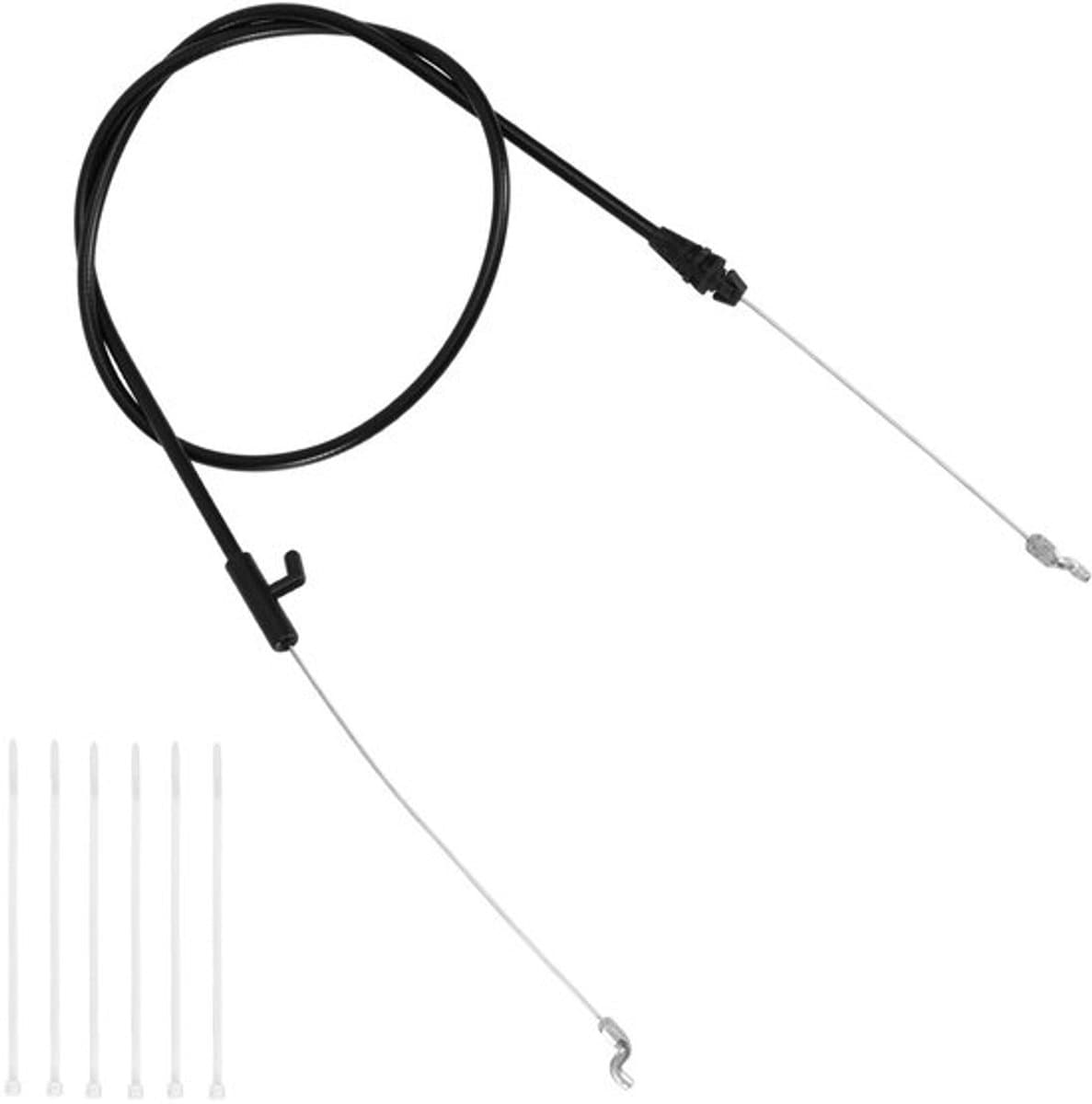 Bedieningskabel 130cm - Gaskabel Universeel - Vervangingsonderdeel 746-04661A - Zwart - Gegalvaniseerd Staal - Inclusief 6 Kabelbinders — afbeelding 1