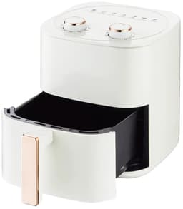 Airfryer met grote capaciteit van 6 liter – Maakt gebruik van 3D-warmtecirculatietechnologie voor olievrij koken (wit) Afmetingen 22,5*22,5*26 cm — thumbnail 4