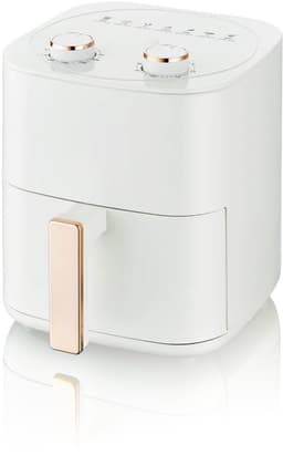 Airfryer met grote capaciteit van 6 liter – Maakt gebruik van 3D-warmtecirculatietechnologie voor olievrij koken (wit) Afmetingen 22,5*22,5*26 cm — thumbnail 2