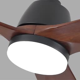 Modenuit Plafondventilator met Verlichting – 182,88 cm – DC-Motor – Hout en Metaal – Zwart Walnoot — thumbnail 5