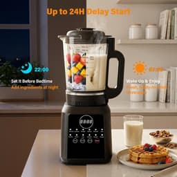 Staande mixer - Soepmaker - Warme maaltijden maken - 12 automatische programma's - 17 liter kan - Wit — thumbnail 4