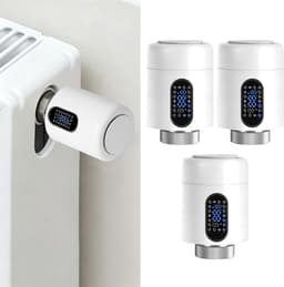 Radiator Thermostaat WiFi – Raamdetectie, Vorstbeveiliging en Kinderslot – Wit – 3-pack — thumbnail 1