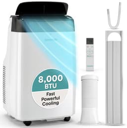 Mobiele airco 12.000 BTU – 3-in-1 airconditioner – stil – met ontvochtiger, raamkit en afstandsbediening — thumbnail 1
