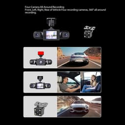 4-kanaals Dashcam - Auto Camera Set - Veiligheid Onderweg - 360 Graden Dekking - 1080p HD - Zwart — thumbnail 4