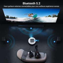 SnelShoppen - 4K Ultra HD Projector met 1500 ANSI, Autofocus, Keystone, WiFi 6 & Bluetooth 5.2, 300” Scherm, 50% Zoom, Compatibel met Mobiel/TV-Stick/ — thumbnail 5