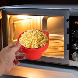 Dailygoods - Grote Opvouwbare Siliconen Popcorncontainer - BPA-vrij, Voor Magnetron — thumbnail 5