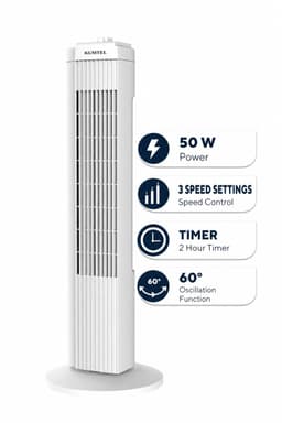 Staande Ventilator/Fan - 100% ABS - 24.4 x 24.4 x 74.5 cm — thumbnail 2