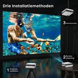SP® Mini Beamer - Mini 4K-projector - Verbeterde Draagbare Projector - Wit - 21cm x 18cm x 10cm — thumbnail 4