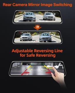 Thijox - 4K Mirror Dashcam Achteruitkijkspiegel Camera met 10" IPS Touchscreen, 64G SD-kaart, 170° Groothoek, WDR, Loop Recording en G-Sensor voor Aut — thumbnail 5