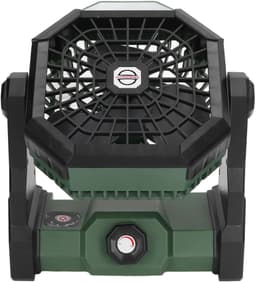 Draagbare buitenventilator met traploze snelheidsregeling, krachtige luchtstroom, campinglamp en 7800 mAh accu (voor picknick, vissen) — thumbnail 3