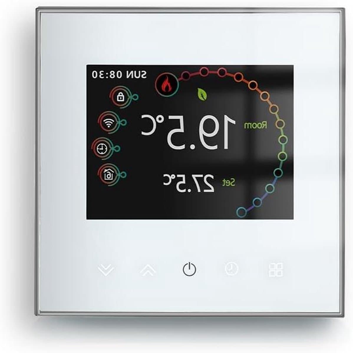 Slimme Thermostaat - Verwarming Bediening - Energie Besparen - Wi-Fi Connectiviteit - 8.8 x 8.8 cm - Wit — afbeelding 1