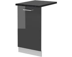 Vaatwasserpaneel - Keukenfront - Keuken Integratie - Hoogglans Afwerking - 45 cm - Antraciet