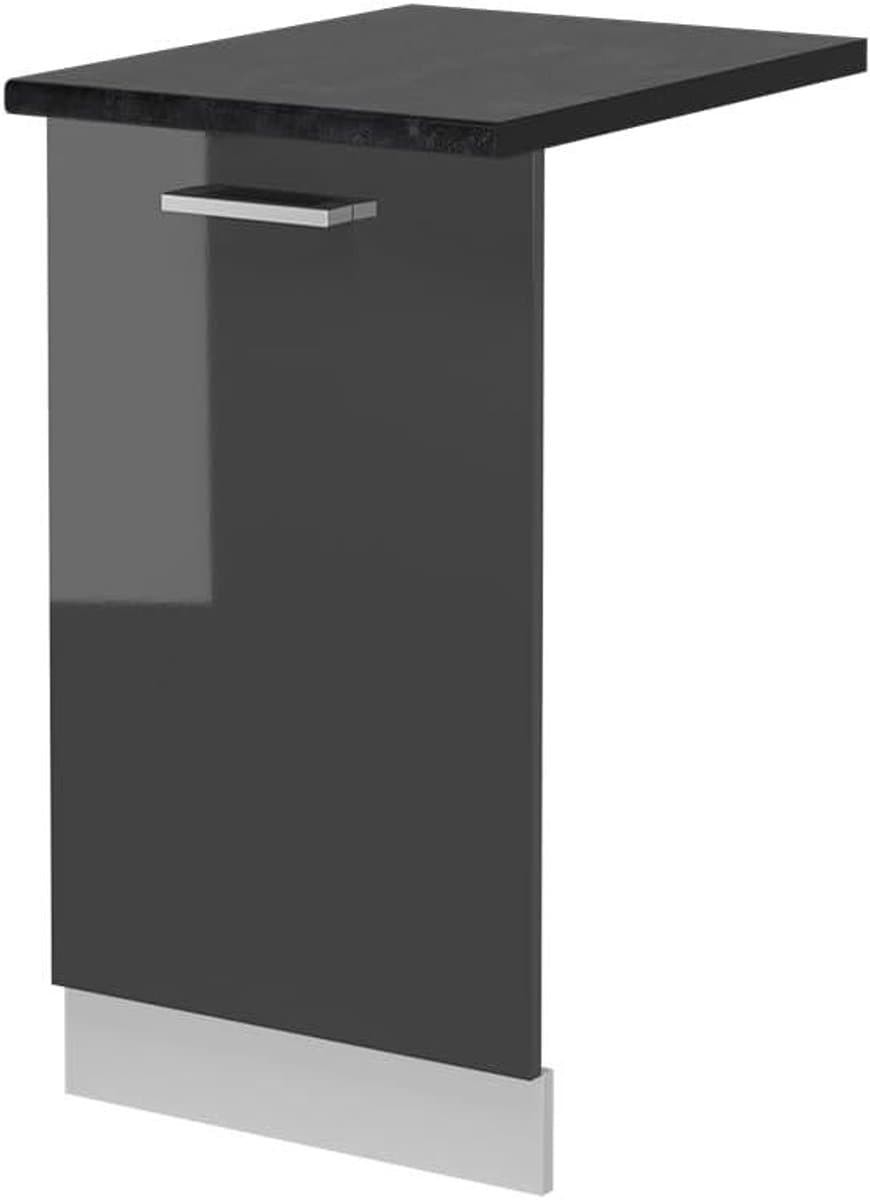 Vaatwasserpaneel - Keukenfront - Keuken Integratie - Hoogglans Afwerking - 45 cm - Antraciet — afbeelding 1