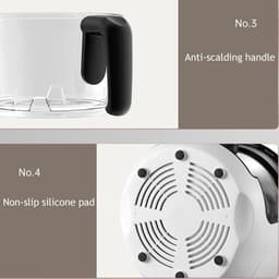 Heteluchtfriteuse - Airfryer Mini - Snelle maaltijden bereiden - Visueel koken met glas - 2.5 Liter - Wit — thumbnail 5