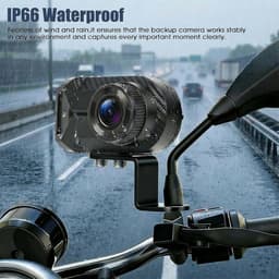 SnelShoppen - CAMECHO Mini Motorfiets Dashcam 1080P IP66 Waterdicht Voorzijde Camera zonder Display, 110° Groothoek Nachtzicht, WiFi App, Loopopname, — thumbnail 3