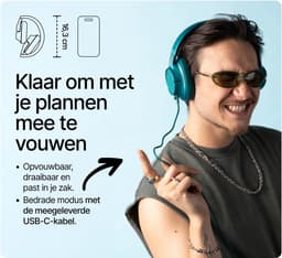 Fresh 'n Rebel Clam Fuse 2 - Koptelefoon Noise Cancelling met 80 uur Speeltijd - Draadloos (Bluetooth 6.0) - Met Microfoon - Verbind 2 apparaten tegelijk - Personal Sound App (Real Teal) — thumbnail 5