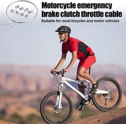 SnelShoppen - Universele Koppelkabel 1.2m Ø 2mm van Gegalvaniseerd Staal met 2 Kabelbinders - Vervangingsonderdeel voor Motor, Grasmaaier en Quad — thumbnail 4