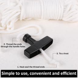 SnelShoppen - Pack van 2 Trekstartknoppen, Trekhandvat, Zwart Vervangingshandvat voor Grasmaaier en Kettingzaag, Duurzaam en Stevig, Tuinaccessoires, — thumbnail 3