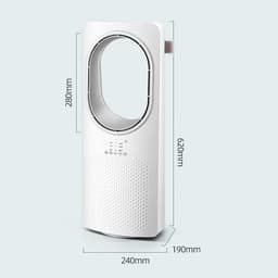 Tower Fan - Ventilator Staande Fan - Ruimte Koelen - Bladeless Design - 9 Wind Sensations - Wit — thumbnail 5