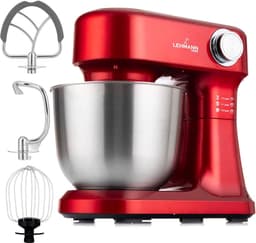 Keukenmachine - Keukenrobot Mixer - Bakken en Koken - Krachtige 1500W Motor - 5L Kom - Rood — thumbnail 1